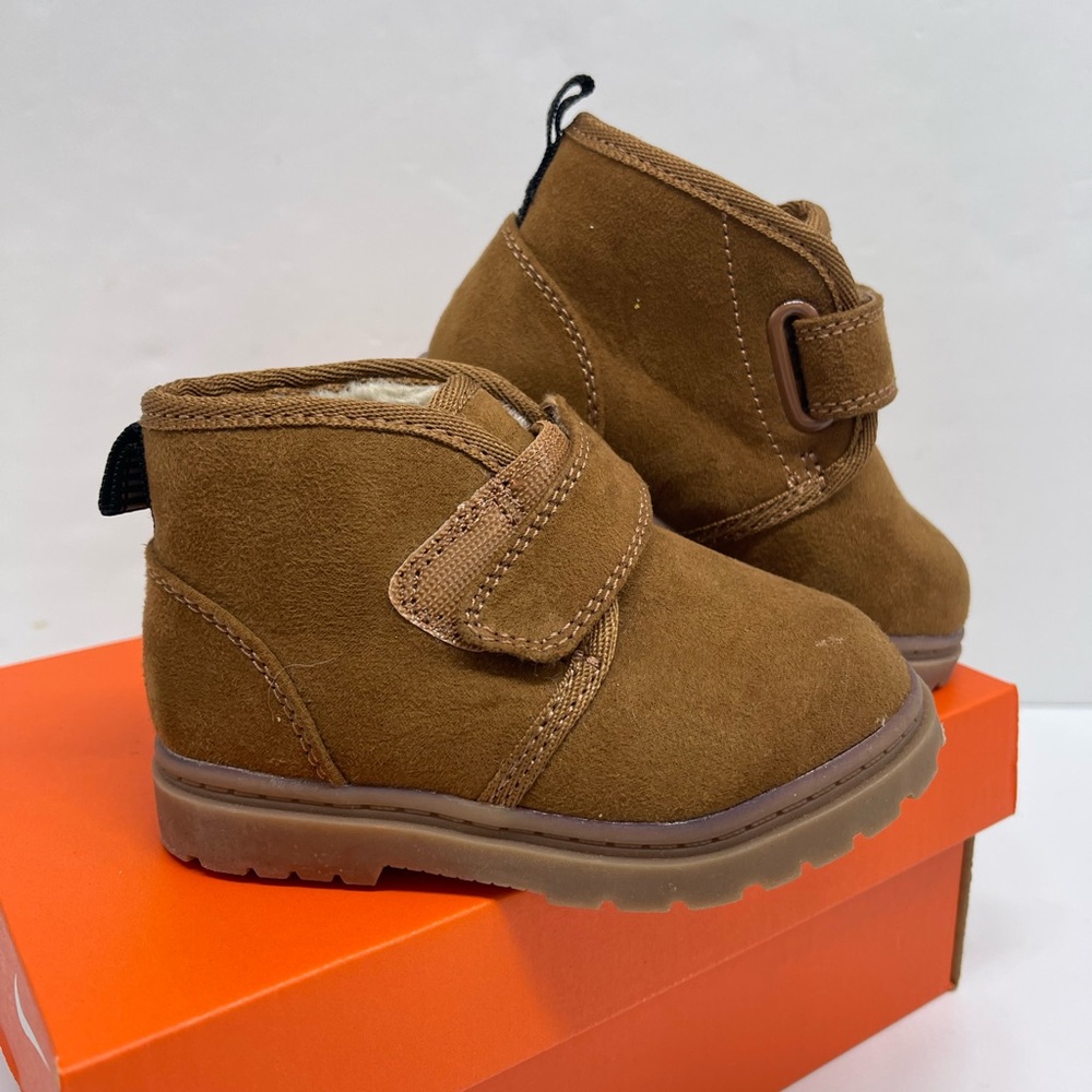 Kat & Jack Brown Kids Shoes with Velcro Strap - Picture 7 of 16